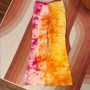 Lee Jeans Vibrant Tie-Dye Flare Pants Women's size 27
